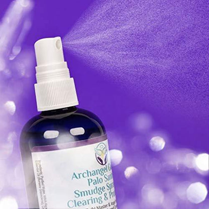 Heal The Masses Palo Santo Spray - Archangel Gabriel Smudge Spray for Clearing & Protection - Smokeless Aromatherapy Mist with Essential Oils - 4 Fluid Ounces