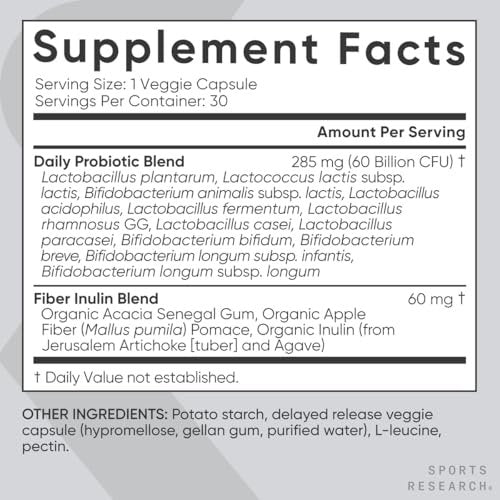 Sports Research Daily Probiotics with – Servings Per Container: 30 – Image 9