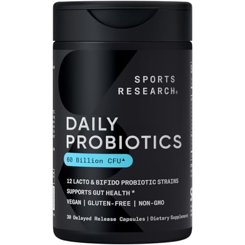 Sports Research Daily Probiotics with – High Potency 60 Billion CFU: Delivers a substantial dose of live cultures – Image 1