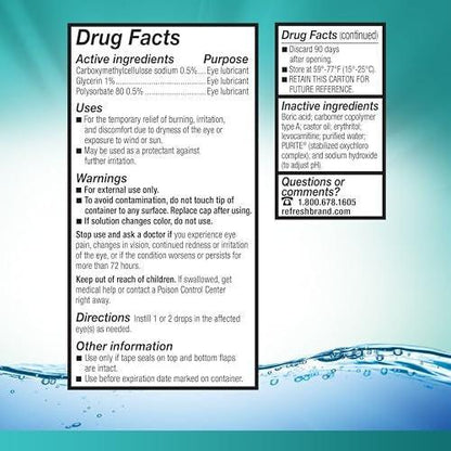 Refresh Digital Lubricant Eye Drops For Dry Eyes, 0.34 Fl Oz Sterile