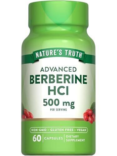 Nature's Truth Berberine HCl 500mg | 60 Capsules | from Barberry Extract | Vegan, Non-GMO, and Gluten Free Supplement - görsel 2