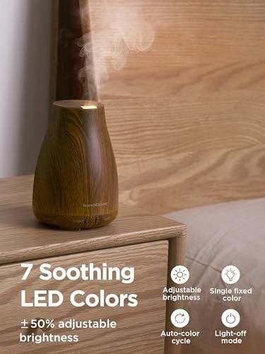 InnoGear Essential Oil Diffuser, Ultrasonic Diffusers for Home Aromatherapy Humidifier for Bedroom Room 7 Colors LED 2 Mist Mode Auto Off, Bronze - görsel 2
