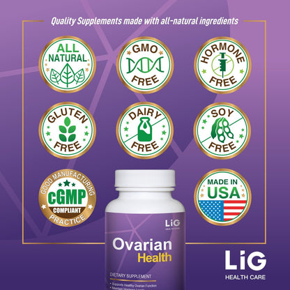 LIG Ovarian Health – Natural Herbal – Specialty: Soy Free, Dairy Free, Gluten Free – Image 11