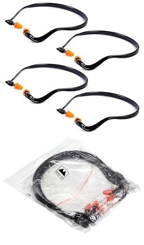 BBTO Banded Earplugs for Shooting Range Band Ear Plugs Lightweight Silicone Earplugs for Hearing Protection, Noise Reduction, Work, Construction, Sleeping, Concerts, Sports Racing (Orange, 16 Pcs) - görsel 5