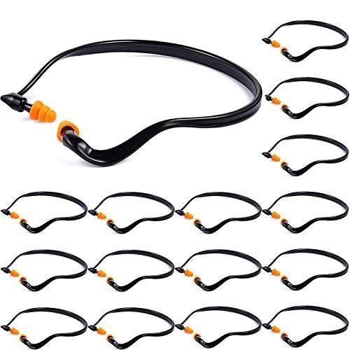 BBTO Banded Earplugs for Shooting Range Band Ear Plugs Lightweight Silicone Earplugs for Hearing Protection, Noise Reduction, Work, Construction, Sleeping, Concerts, Sports Racing (Orange, 16 Pcs) - görsel 2