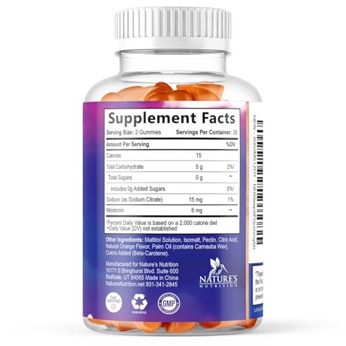 Melatonin Sleep Gummies - Melatonin 6mg Per Serving - Sugar-Free Melatonin Gummy for Adults - Extra Strength Sleeping Gummy Supplement - Supports Restful Sleep - Tasty Orange Flavor - 60 Gummies - görsel 12