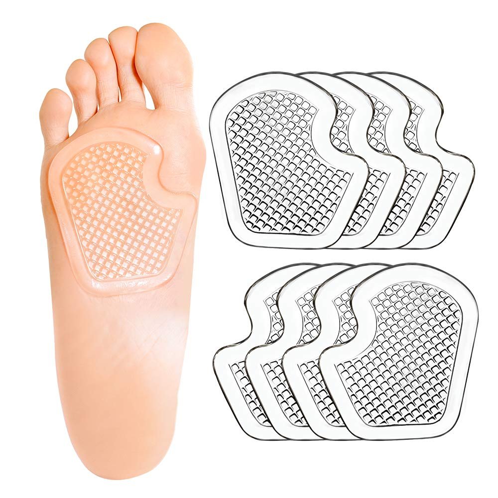 Kimihome Metatarsal Pads 8 Count Gel Cushions, Ball of Foot Cushion Protect and Relieve Metatarsal, Sesamoid, Ball of Foot Pain - 4 Pairs - görsel 7