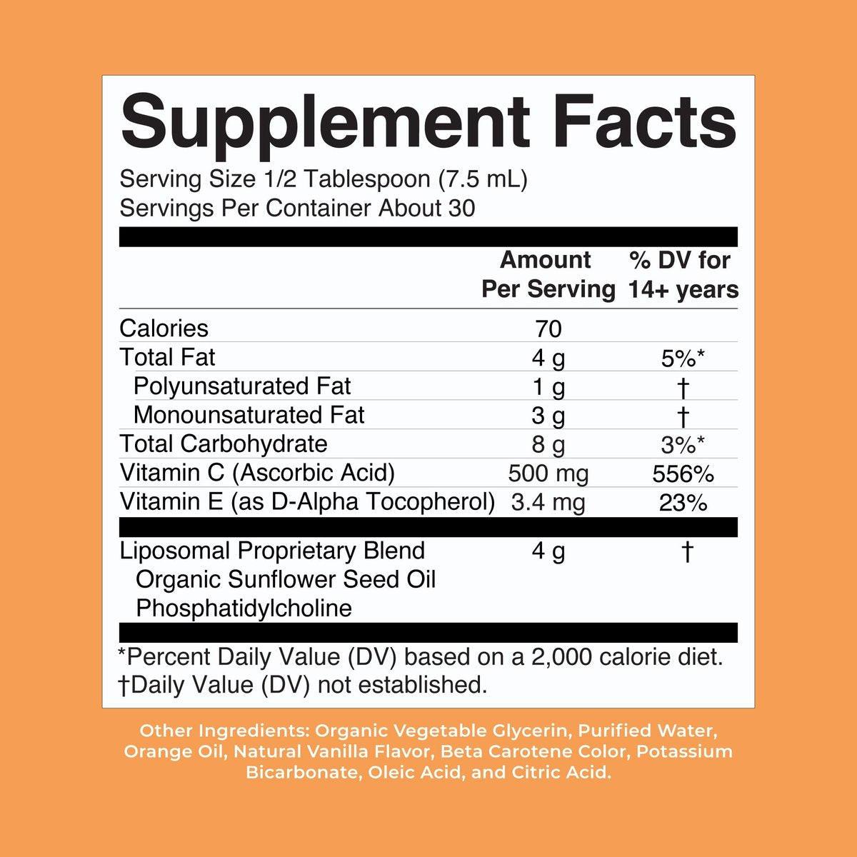 MaryRuth's Megadose Liquid Vitamin C Liposomal | 500 mg Per Serving | Ultra Absorption | Immunity | Antioxidant Support | Collagen Formation | Vegan | Gluten Free | Sugar Free | 7.6 Oz | 30 Servings - görsel 2