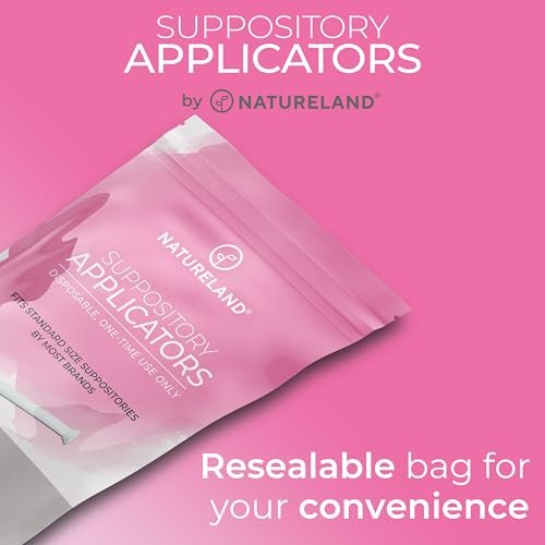 Natureland Personal Suppository Applicators for Women, Individually Wrapped Disposable Applicators with Silky Smooth Comfort Tip, Daily Intimate Care Tool (Large Tip Applicators, 20 Count) - görsel 5