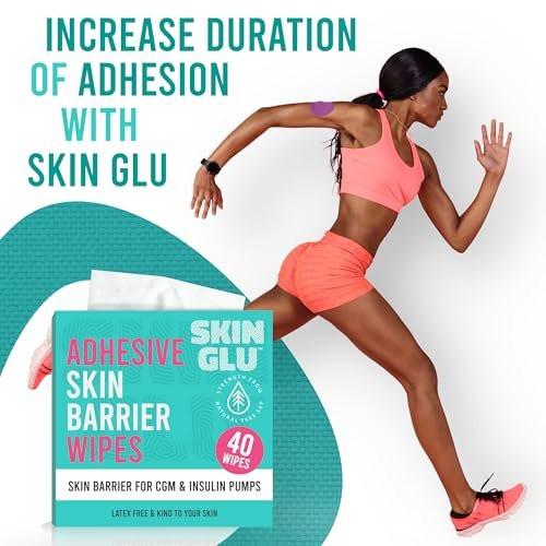 Not Just A Patch Skin Glee Adhesive Remover for Skin (40 Pack) – Hypoallergenic Alcohol Wipes for CGM Devices, Bandages, Ostomy Patches, and Adhesives – Gentle, Portable Skin Cleaner - görsel 8