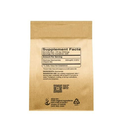 Pure Original Ingredients Niacinamide 4oz Flush-Free, Gluten-Free