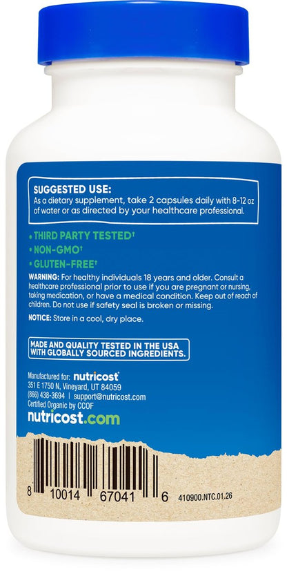 Nutricost Amla 1000mg, 120 Vegetarian – Serving Size: 2 Capsules – Image 7