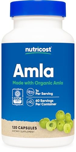 Nutricost Amla 1000mg, 120 Vegetarian – High Potency: 1000mg of amla per serving (2 capsules) for effective – Image 2