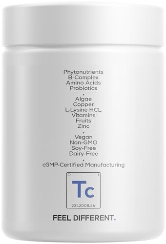 Codeage Teen Clearface Adolescent Face, Skin & Pimples, Vitamins A, C, D3, E, Pantothenic Acid, Niacin, Zinc Supplement Teenagers, Probiotics, L-Lysine, Omega-3, Oily Skin, Pores, Spots - 60 Capsules - görsel 3