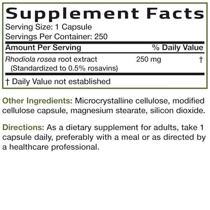 Bronson Rhodiola Rosea Vegetarian Capsules - – Non-GMO & Vegetarian: This product is made with vegetarian capsules – Image 4