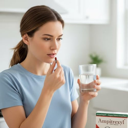 Ampitrexyl, Formula 100% Natural, Helps You Support Your Immune System, Antioxidant, 30 Capsules, 500 mg, Box