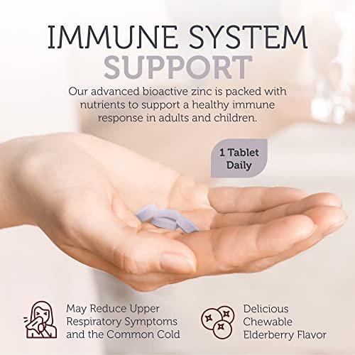 Zahler Elderberry Zinc Lozenges for Adults & Kids - Delicious Chewable Zinc & Sambucus Elderberry Lozenges for Immune Support - Kosher, Made in USA - Zinc Supplements for Men & Women (90 Count)