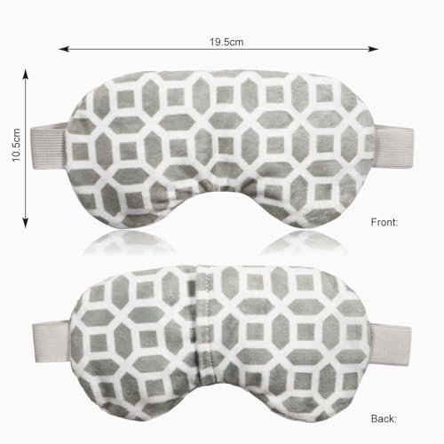 2 in 1 Heated/Ice Eye Mask Moist Heat Eye Mask Lavender & Flaxseed Sinus Pillow Microwavable for Dry Eye, Styes, Sinus Pain, Headache, Migraine, Puffy or Swollen Eyes Irritated and Inflamed Eyelid Bumps - görsel 4