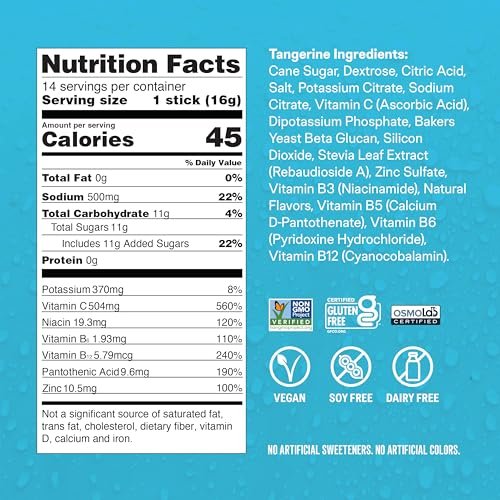 Liquid I.V.® Hydration Multiplier +Immune Support - Tangerine | Electrolyte Powder Drink Mix | 1 Pack (14 Servings) - görsel 2