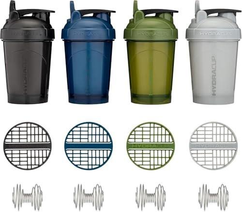 Hydra Cup - 4 PACK - Small 20 oz Shaker Bottles for Protein Shakes, Protein Shaker Bottle with Whisk, BPA Free Shaker Cups, Leak Proof Mini Shaker Bottle (OG Sport Mix) - görsel 5