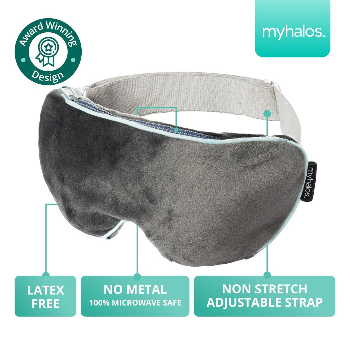 MyHalos® Heated Eye Mask for Dry Eyes - Steam Warm Compress for Eyes - Remove Styes, Chalazion Therapy Warming and Heating Pad Hot Compress - Moist Heat Mask for Blepharitis & MGD - FSA|HSA Eligible - görsel 5