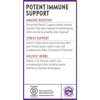 New Chapter® Vitamin C Immune Defense Supplement + Elderberry – Excellent Source of Vitamin C, One Daily Tablet for Healthy Immune Support, Made with Organic Herbs, Non-GMO, Gluten Free, 30 ct