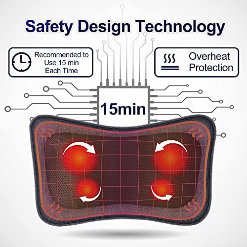 Mo Cuishle Electric Shiatsu Back Massager with Heat - Powerful 3D Kneading for Neck, Shoulder, Lower Back Pain Relief - Ergonomic Design for Home, Office, & Car - Gifts for Women, Men, Mom & Dad - görsel 1