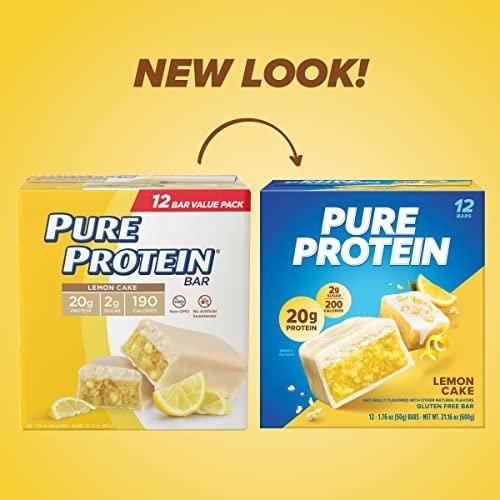 Pure Protein Bars, High Protein, Nutritious Snacks To Support Energy, Lemon Cake, 12 Count - görsel 8