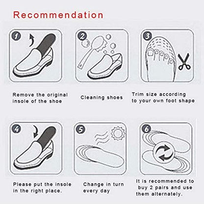 Height Increase Insoles Air Taller Cushion Shoes Insoles Heel Insert for Men and Women 2-Layer 5 cm
