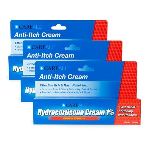 CareAll Hydrocortisone 1%, 1oz Tube (Pack of 3) - Maximum Strength Anti-Itch Cream for Bug Bites, Eczema, Psoriasis, Poison Ivy, Oak & Sumac - görsel 2