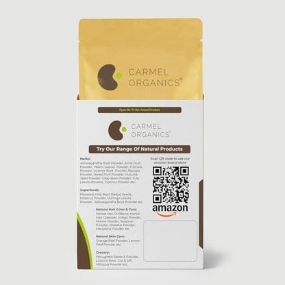 CARMEL ORGANICS Amla/Amlaki (Emblica officinalis) Fruit Powder (8 Ounces) for Hair Care, Skin and Wellness | Natural, Non GMO | No Added Preservatives