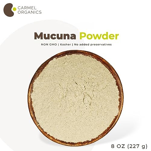 CARMEL ORGANICS Mucuna Pruriens Natural (White) Seeds Powder 8 Ounce or 0.5 Lb/227 Grams | Non GMO | Kosher | Kapikachhu Powder | No Added Preservative - görsel 14