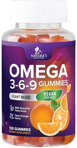 Omega 3 6 9 Gummies - Vegan Omega 3 Supplement Gummy - Essential Fatty Acids Oil 369 Complex Heart Support & Brain Support for Women, Men & Pregnancy, Fish Free Non-GMO, Orange Flavored - 120 Gummies - görsel 4