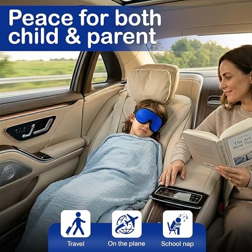 ASTRA VENA 3D Sleep Mask for Kids, Light – Adjustable Strap: The elastic strap with a buckle closure is easy to – Image 13