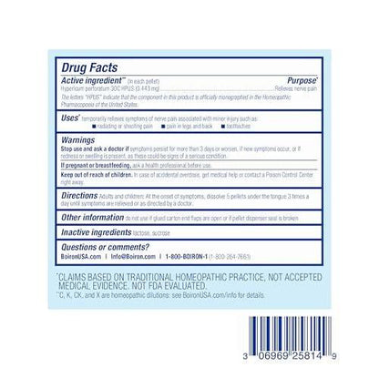 Boiron Hypericum Perforatum 30C Homeopathic Medicine for Relief from Nerve Pain, Toothaches, Pain in Legs or Back, and Shooting Pains - 3 Count (240 Pellets)