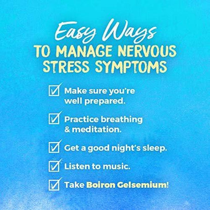 Boiron Gelsemium 30C Homeopathic Medicine for Relief from Stress, Nervousness, Apprehension, and Stage Fright - 3 Count (240 Pellets)