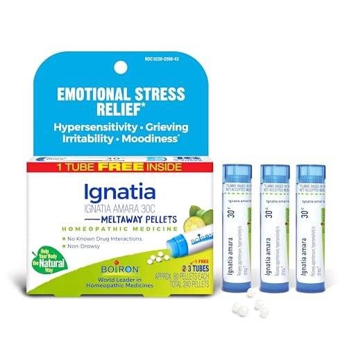 Boiron Ignatia Amara 30C Homeopathic Medicine for Relief from Emotional Stress, Hypersensitivity, Irritability, and Moodiness - 3 Count (240 Pellets) - görsel 2