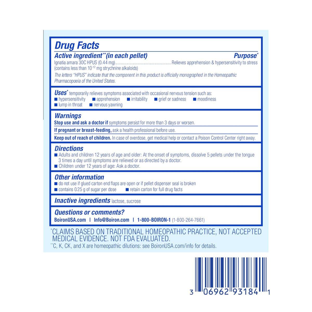 Boiron Ignatia Amara 30C Homeopathic Medicine for Relief from Emotional Stress, Hypersensitivity, Irritability, and Moodiness - 3 Count (240 Pellets) - görsel 11