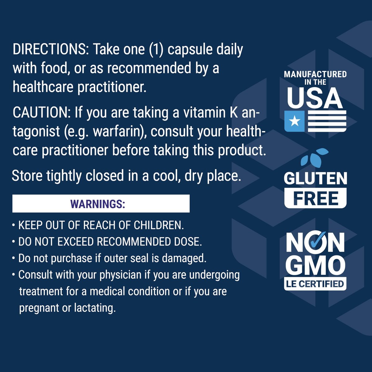 Life Extension Mega Vitamin K2 High Potency – Gluten-Free & Non-GMO: This supplement is free from gluten and – Image 13