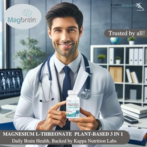 Kappa Nutrition Powered by Magbrain™ Magnesium L-Threonate Plant-Based, 420mg Elemental Magnesium (3 Capsules) from 2,253mg, 120 Vegan Capsules, Brain, Sleep & Muscle Support. - görsel 4