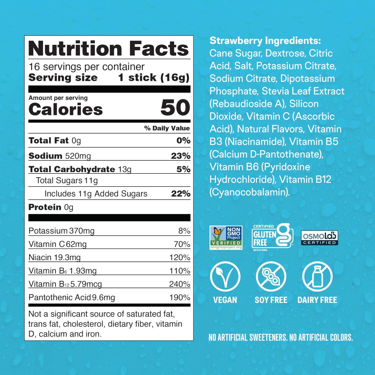 Liquid I.V.® Hydration Multiplier - Strawberry | Electrolyte Powder Drink Mix | 1 Pack (16 Servings) - görsel 11