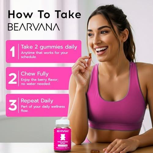 BEARVANA Top Support Women’s Multivitamin Gummies | Herbal & Vitamin Gummy Supplement for Daily Wellness | Berry Flavor | 60 Gummies - görsel 2