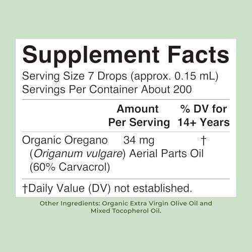 MaryRuth Organics Oregano Oil Drops | 6 Month Supply | USDA Organic Oil of Oregano Liquid | Herbal Blend for Immune Support | Digestive Health | Overall Health | Vegan | Sugar Free | Non-GMO | 1 Fl Oz - görsel 13