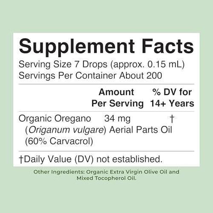 MaryRuth Organics Oregano Oil Drops | 6 Month Supply | USDA Organic Oil of Oregano Liquid | Herbal Blend for Immune Support | Digestive Health | Overall Health | Vegan | Sugar Free | Non-GMO | 1 Fl Oz