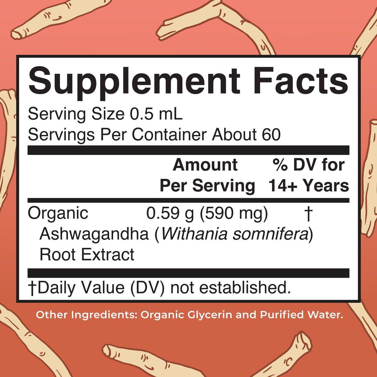 MaryRuth Organics Ashwagandha Root | USDA Organic Ashwagandha Liquid Drops | Stress Relief, Natural Calm, Relaxation and Mood Support Supplement | Adaptogenic | Nervine | Vegan | Non-GMO | 60 Servings - görsel 3