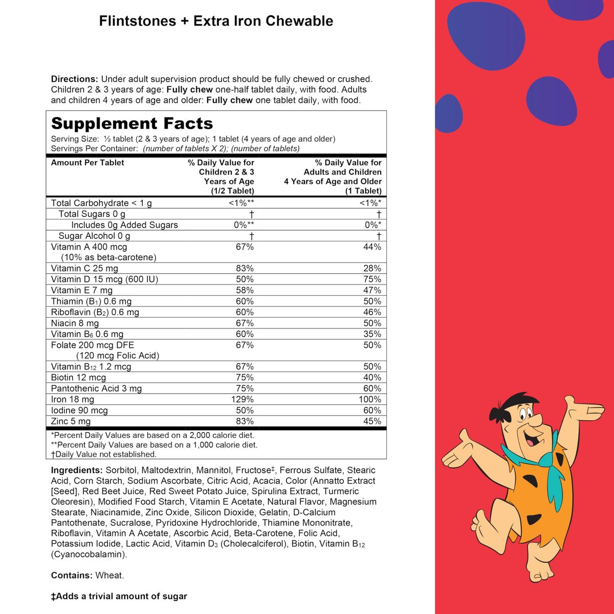 Flintstones Vitamins Chewable Kids – Dimensions: 2.56 x 2.56 x 4.96 inches – Image 9