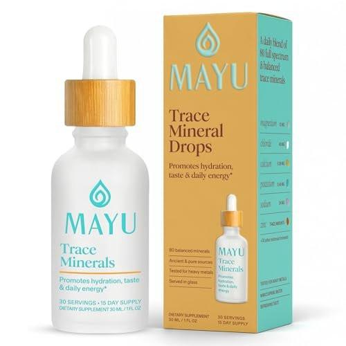 MAYU Trace Mineral Drops - 1 Bottle - 80+ Full-Spectrum Ionic Minerals for Water - Great-Tasting Mineral Supplement for Hydration - Magnesium, Potassium & Zinc - No Additives - 30 Servings - görsel 8