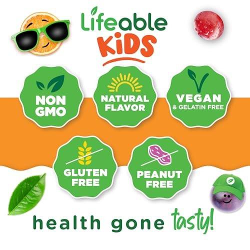 Lifeable Vitamin B Complex for Kids | with Vitamin C | Great Tasting B Complex Gummies | Vegan Kids B Complex | Energy and Nerve Support | 90 Gummies - görsel 7