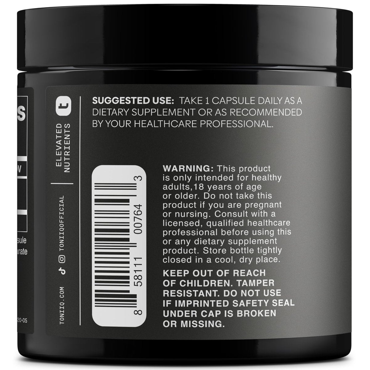 Toniiq 99%+ 20mg Supplement - Ultra High Purity PQQ 20mg Concentrated Formula - PQQ 20 mg 120 Capsules - Pyrroloquinoline Quinone Supplement - 1 Capsule Serving - Vegetarian Capsules - görsel 6