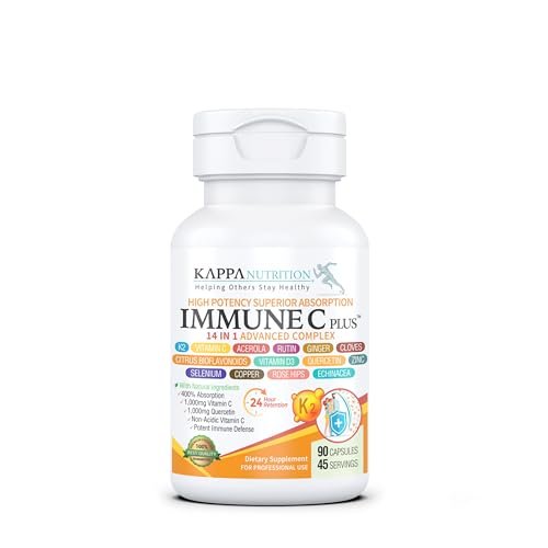 Quercetin 1,000mg, Vitamin C 1,000mg, Zinc 50mg, Vitamin D3 5,000iu, Selenium, Copper, Acerola, Ginger, Rutin, Bitter Orange, Rose Hips, Echinacea, Immune C Plus, 14 in 1 Immune C Plus (90 Count) - görsel 2